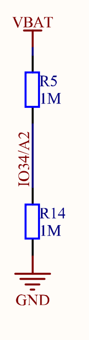 Schematic of the voltage measurement on the FireBeetle DFR0654