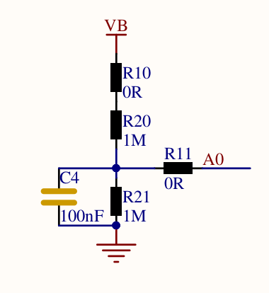 Schematic of the voltage measurement on the FireBeetle DFR0478