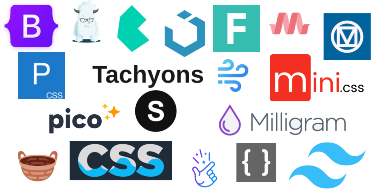 Icons of CSS frameworks