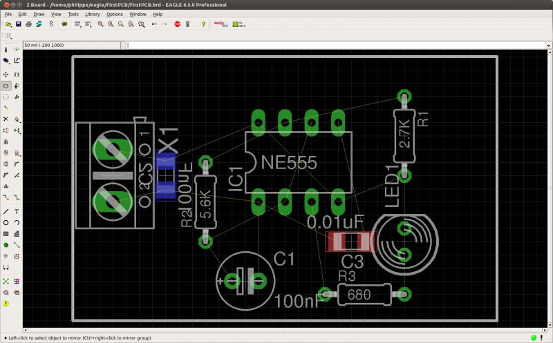 Placement final des composants