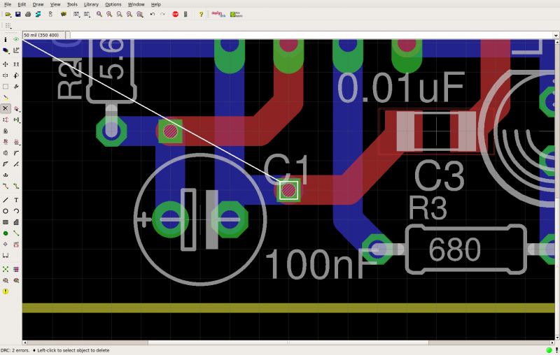 Détail d'une erreur DRC