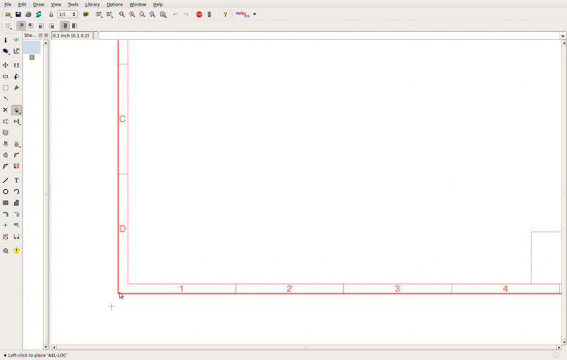 Placement du cartouche dans l'espace de travail