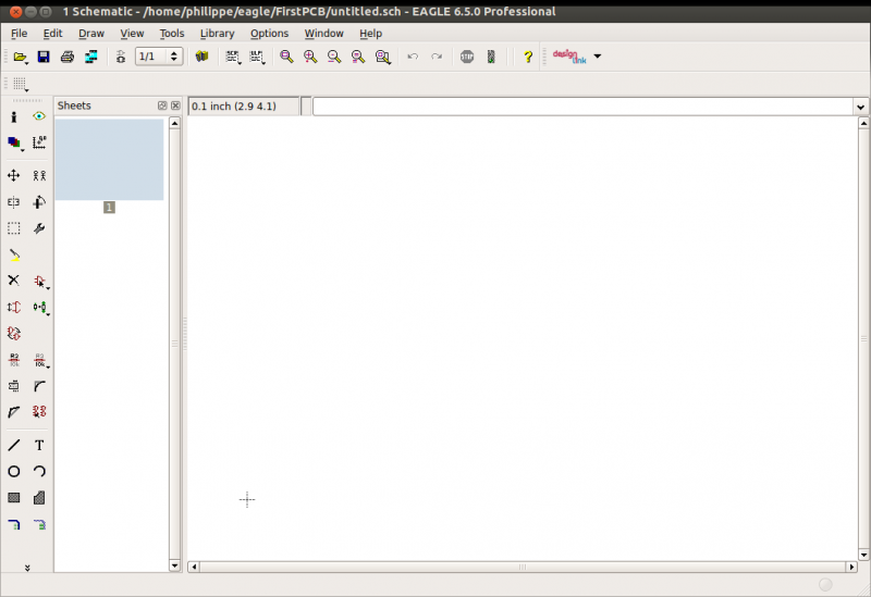 Nouvelle fenêtre pour le schéma vierge