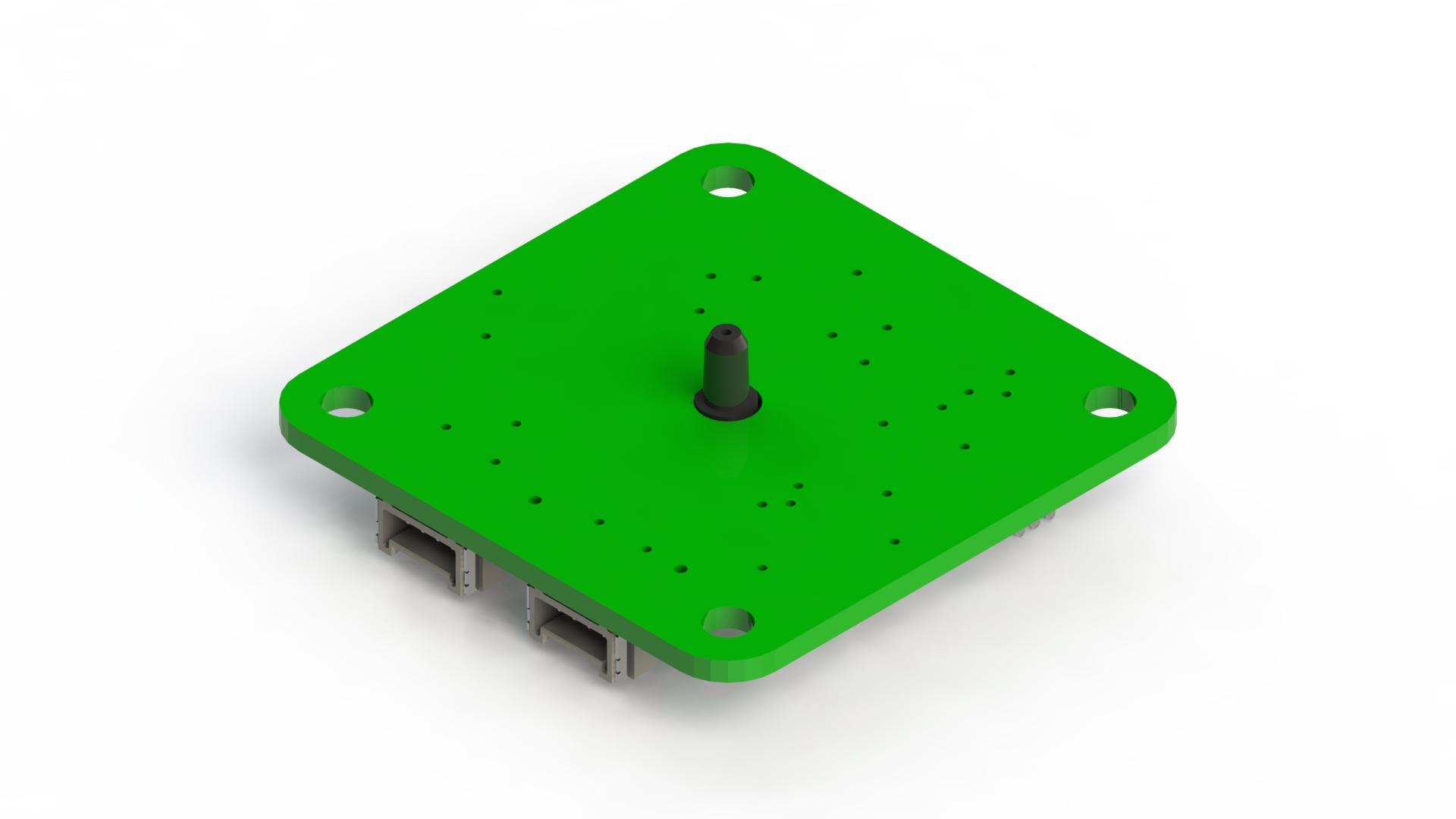 Vue 3D du dessous de la carte capteur de pression