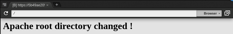 Répertoire racine d'Apache modifié