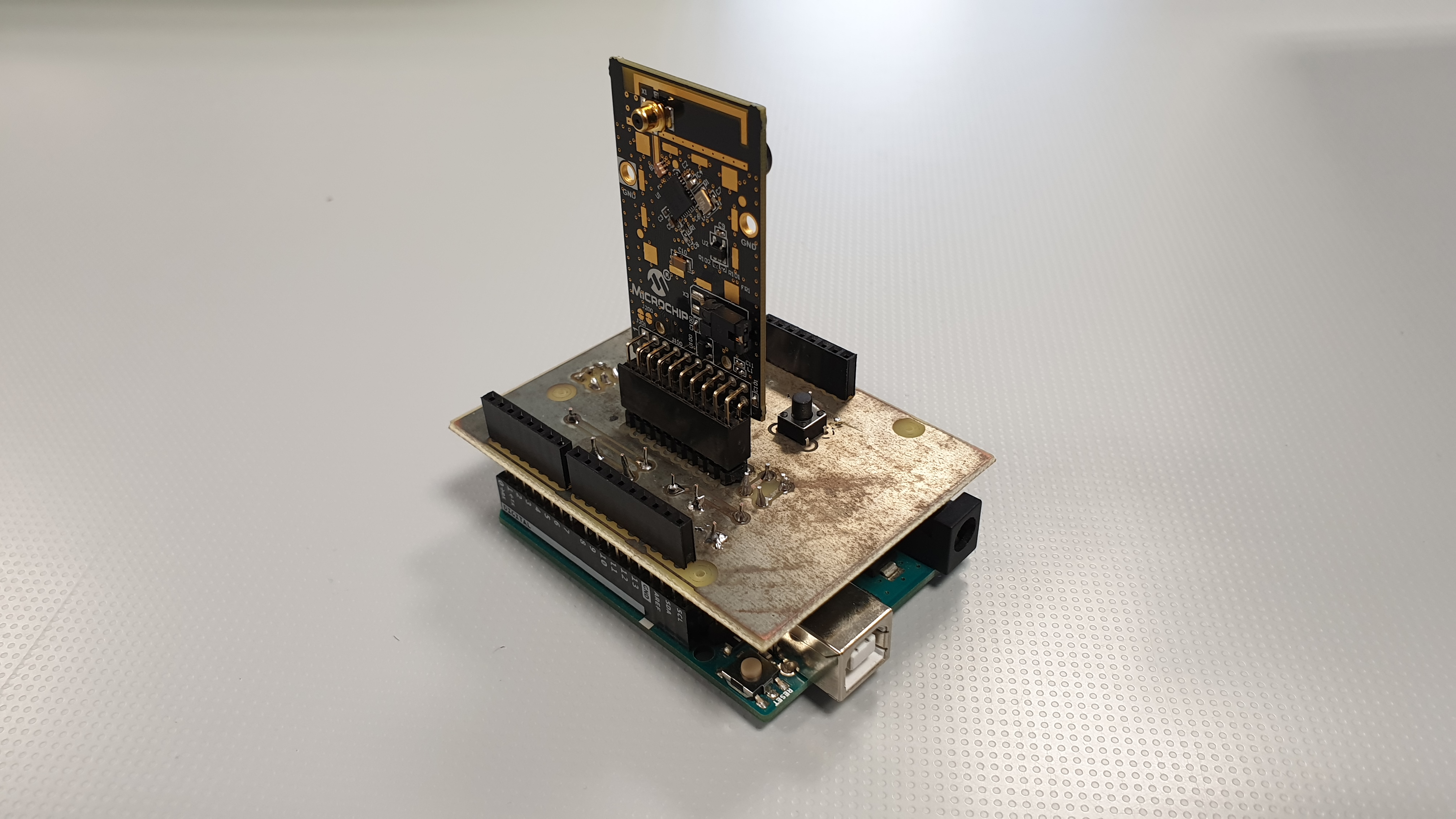 Vue de derrière de la shield Arduino ZigBee